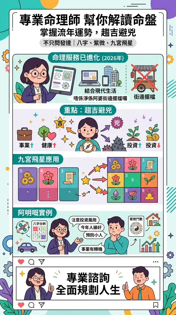透過算命師解讀命盤，助你掌握流年運勢與趨吉避兇