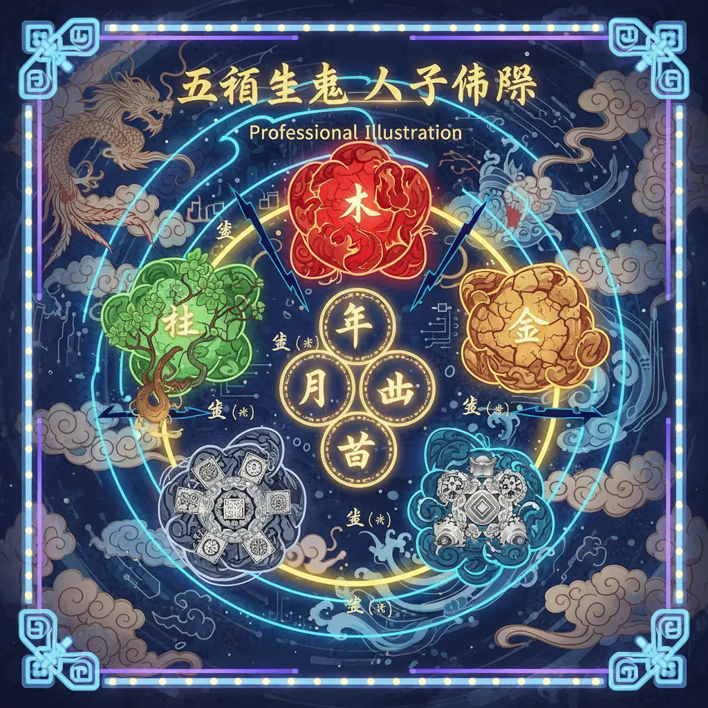 八字命盤 - 五行生剋